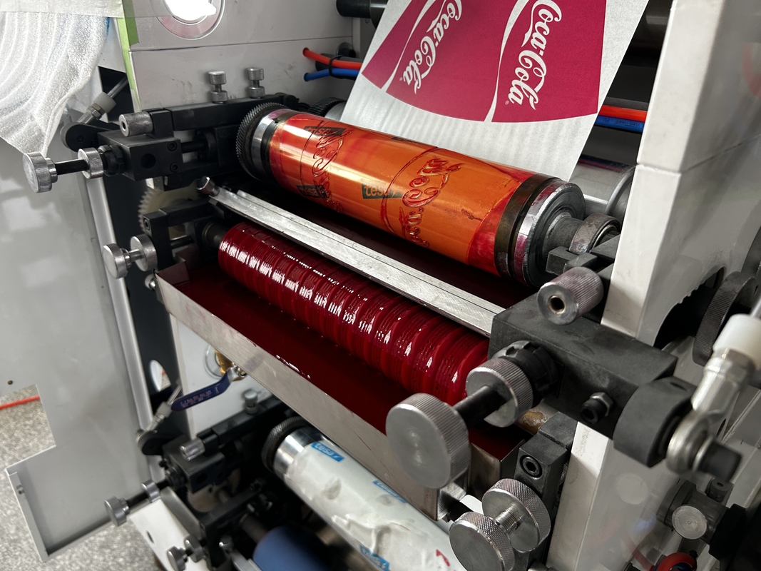 Máquina de impressão semi automática 320mm da etiqueta de Flexo de 2 cores 80m/minuto