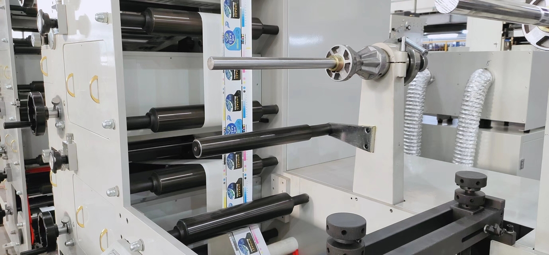 Função da barra da volta da máquina de impressão da etiqueta do papel de 8 cores com a cópia de cor UV do ponto